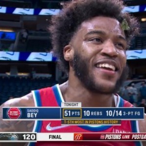 开云-萨迪克·贝延续NBA高分表演 活塞未来有他一席之地